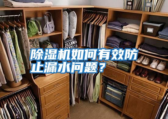除濕機如何有效防止漏水問題？