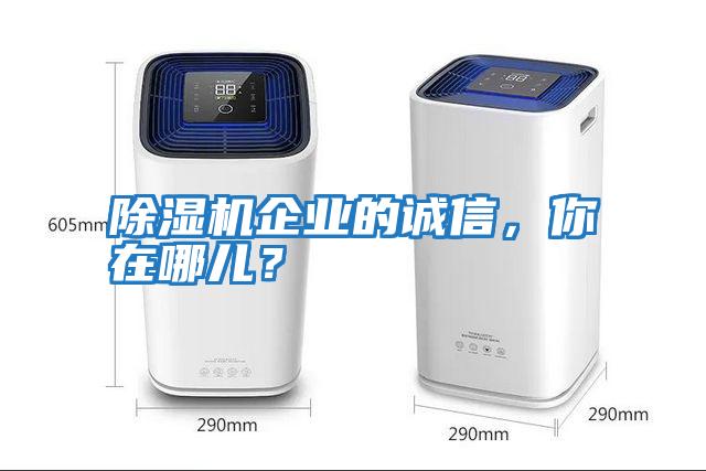 除濕機(jī)企業(yè)的誠信,你在哪兒?