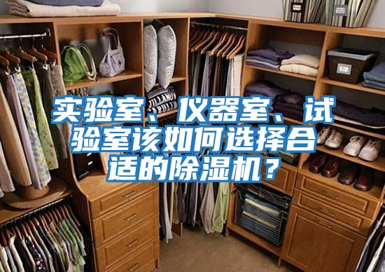 實驗室、儀器室、試驗室該如何選擇合適的除濕機？