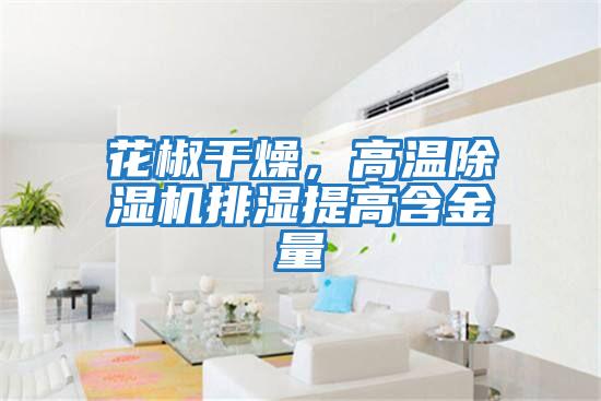 花椒干燥，高溫除濕機(jī)排濕提高含金量