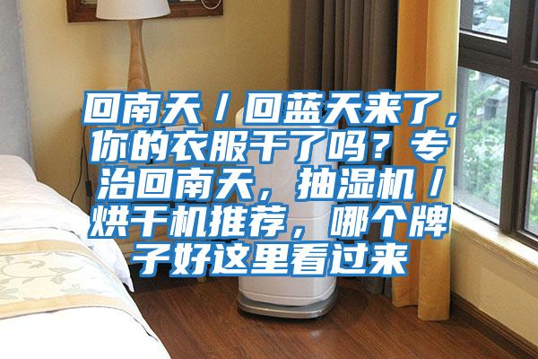 回南天／回藍天來了，你的衣服干了嗎？專治回南天，抽濕機／烘干機推薦，哪個牌子好這里看過來