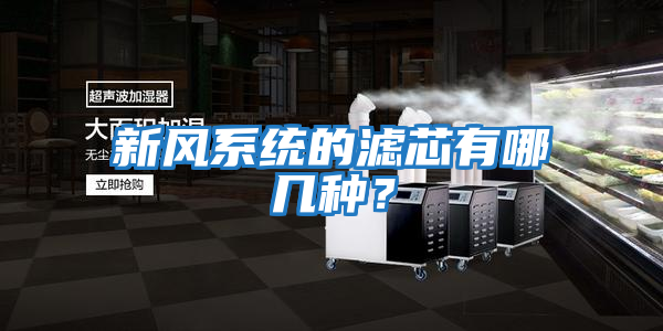 新風系統的濾芯有哪幾種?