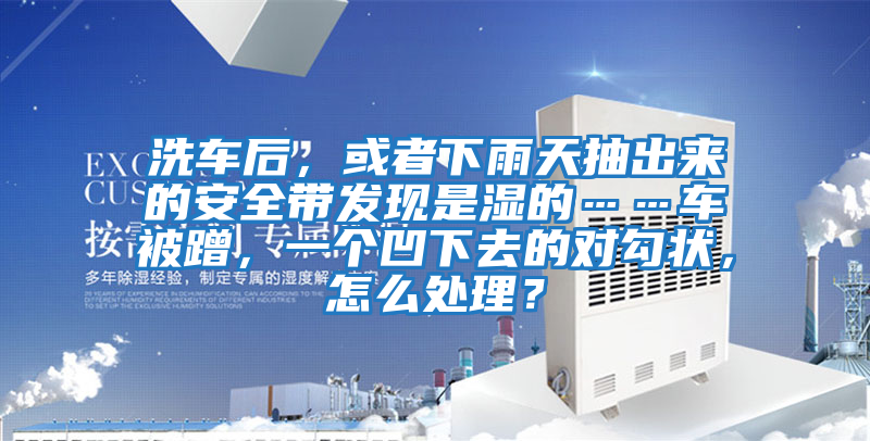 洗車后，或者下雨天抽出來的安全帶發(fā)現(xiàn)是濕的……車被蹭，一個(gè)凹下去的對勾狀，怎么處理？