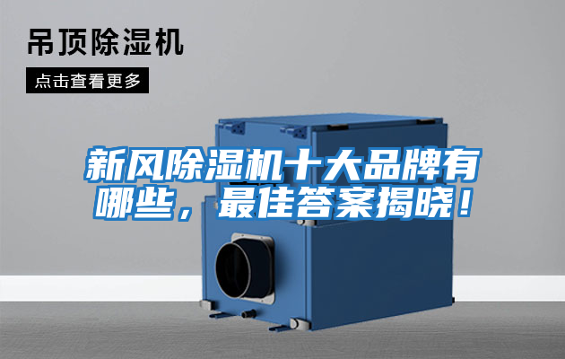 新風除濕機十大品牌有哪些,最佳答案揭曉!